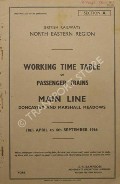 Book cover of Working Time Table of Passenger Trains - Section A - Main Line Doncaster and Marshall Meadows, 18th April to 4th September 1966 by British Railways North Eastern Region
